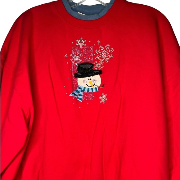 Vintage M&C Sportswear Christmas Snowman Shirt - Picture 2 of 6